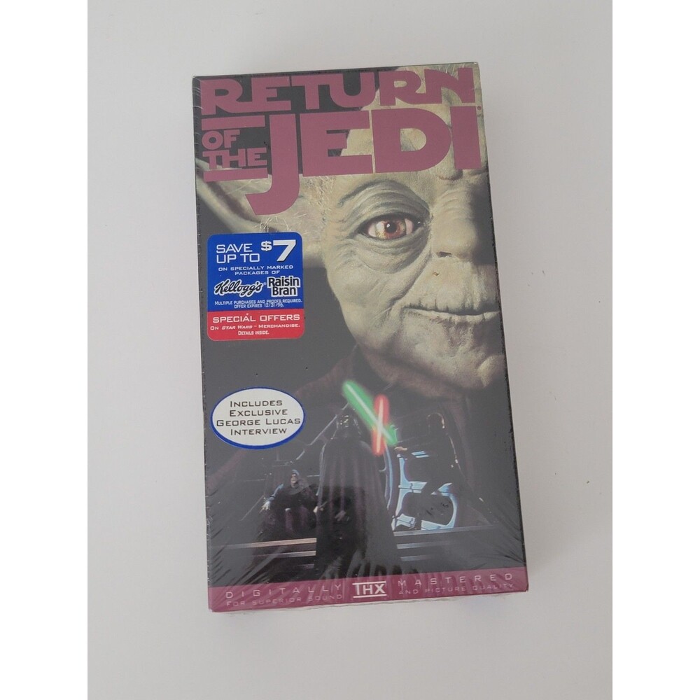 Star Wars Return of the Jedi VHS THX Digitally Mastered 1995 NEW SEALED Kelloggs